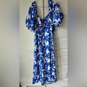 Hyacinth House Blue and White Floral Maxi Dress